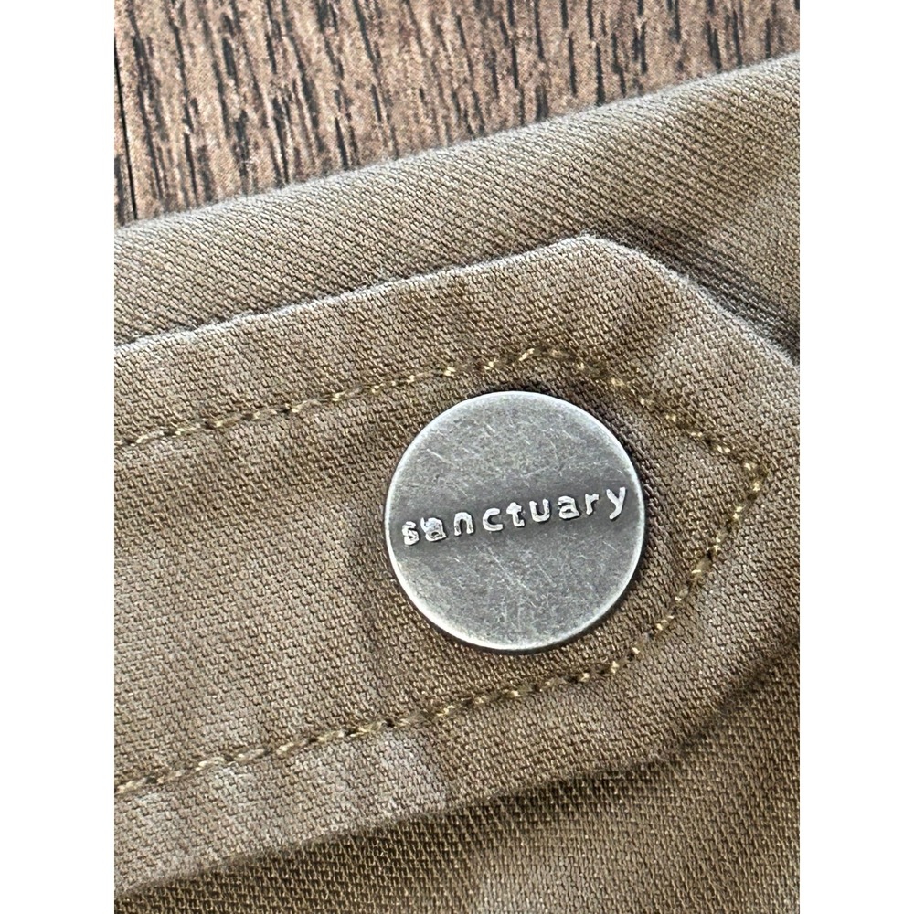 Sanctuary Utility Jacket Women XS Tan Long Sleeve Vented Outdoor Snap Inside Zip - Picture 4 of 13
